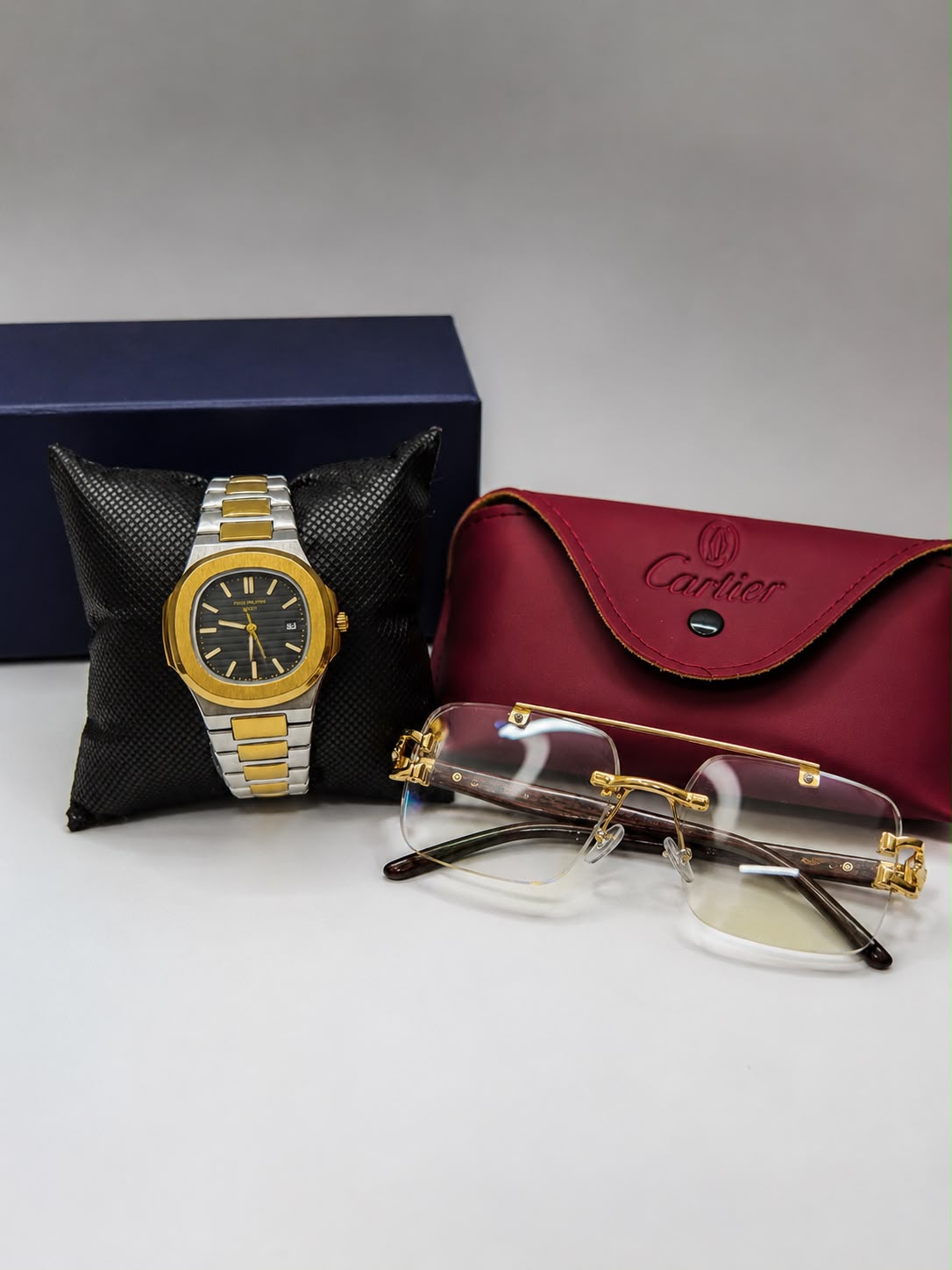 Luxury Combo – Cheetah Glasses & Premium Watch